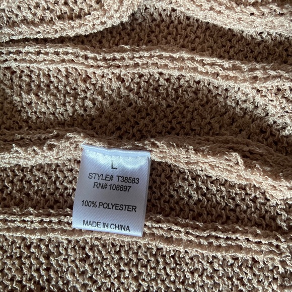 Sweet Rain Crochet Button Down Tank Top Size Large - Picture 7 of 8